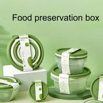 3шт Коробка для хранения в холодильнике, Штабелируемая, пищевая, большой емкости, Многоразовые мини-коробки для хранения продуктов для школы