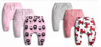 DHL 10 компл., 3 шт./компл., хлопковые детские брюки с принтом, детские штаны из полипропилена для мальчиков и девочек, спортивные Детские шаровары, одежда для новорожденных
