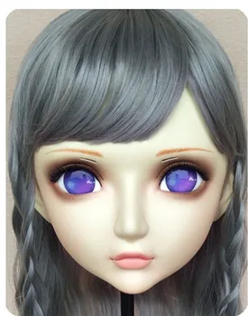 (DM084) Девушка Сладкая Смола Японского Аниме Маска Кигуруми Косплей Лолита Кроссдрессинг Реалистичные Маски BJD Цвет Глаз на Выбор