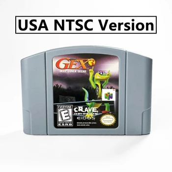 Gex 3-64-битный игровой картридж Deep Cover Gecko версии USA NTSC или EUR PAL для консолей N64