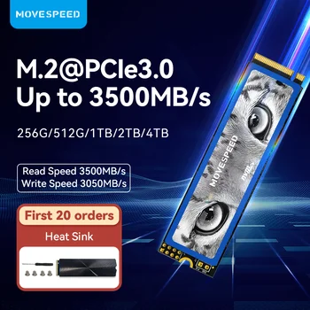 MOVESPEED SSD NVMe M2 4 ТБ 2 ТБ 1 ТБ Жесткий Диск PCIe 3,0x4 SSD Внутренний Твердотельный Накопитель для Ноутбука Настольный Ноутбук ПК