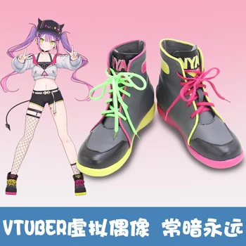 YouTuber Японский виртуальный VTuber Hololive Tokoyami Towa, косплей на низком каблуке, ботинки, реквизит для косплея на Хэллоуин