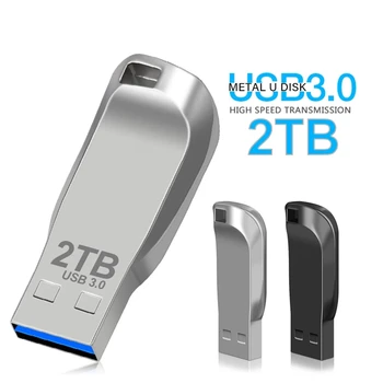 Высокоскоростной Флэш-накопитель USB 3.0 Металлический Флеш-накопитель 2 ТБ/1 ТБ/512G Водонепроницаемый Флэш-диск Mini Memory Sticks 32G U-Дисковый Флеш-накопитель