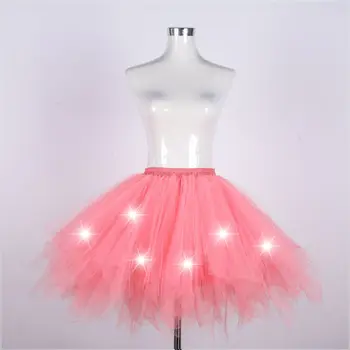 Дети Девочки светодиодная подсветка светящаяся пышная юбка Аниме Лолита Косплей костюм Платье для выступлений Балетная танцевальная одежда шоу Хэллоуин