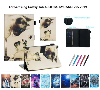 Для Samsung Galaxy Tab A 8 Чехол Tab A 8.0 2019 Чехол-подставка для планшета Caqa с отделениями для карт памяти Для SM-T290 SM-T295 8 