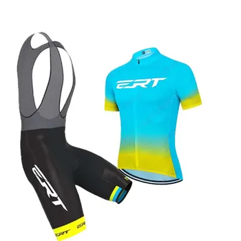Комплект велосипедной майки Gradient 2023 ERT, Летняя велосипедная одежда MTB с коротким рукавом, мужская дышащая велосипедная одежда, комплект нагрудников и шорт.