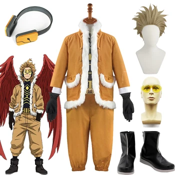 Костюм для косплея My Hero Academia Hawks, униформа Таками Кейго, костюм Героя-крыла, парик Hawks, Карнавальная одежда на Хэллоуин