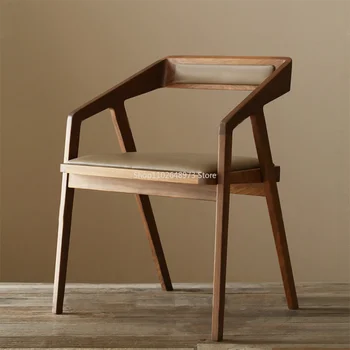 Креативный минималистичный деревянный стул, Скандинавский Роскошный акцент, Дизайн макияжа, Стулья для столовой, Современная кухонная мебель Mueblesa для взрослых