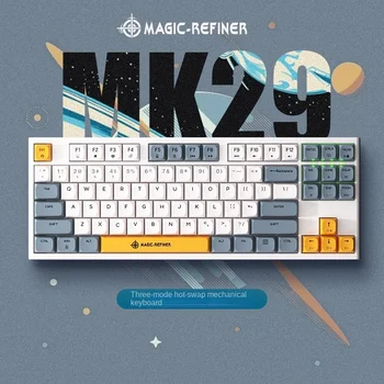 Механическая клавиатура Magic Refine MK29 Pro Bluetooth с подключаемой проводной клавиатурой, беспроводная механическая клавиатура с сублимационной клавиатурой PBT Keycap