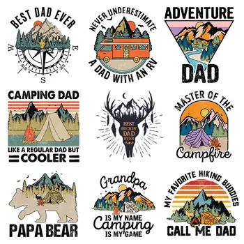 Накладки для утюга Dad Life для одежды Термоадгезивные Нашивки на одежду Наклейки Papa Caming Patch на футболки Аппликации