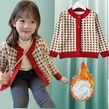Новый детский кардиган, весенне-осеннее пальто, свитер для мальчиков и девочек, детская одежда, детский вязаный кардиган, детская одежда Q580