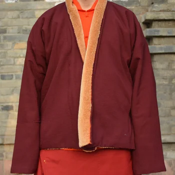 Одежда монаха ламы Одежда Донгбо зимняя одежда Тибетский монах Тибетский регион Тибетский хлопок большой цветок муравья Плюшевое пальто с длинным рукавом