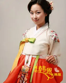 Платье Ханбок, сшитое на заказ Корейской традиционной женщиной Ханбок, Корейский национальный костюм