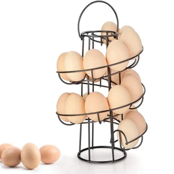 Роскошный кухонный спиральный держатель для яиц, корзина для декора ресторана, Стеллаж для яиц, Диспенсер, контейнер, Органайзер, инструменты