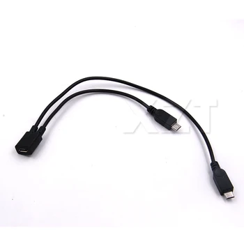 С 1 шт. разветвителем Micro USB 2.0 Y от 1 женского до 2 мужских кабеля для зарядки данных Удлинитель для телефона Высококачественный кабель для синхронизации данных