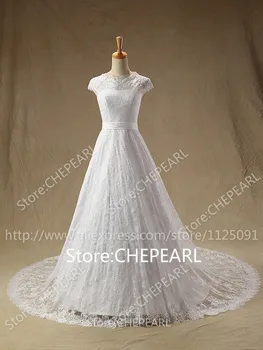 Свадебное платье Vestido De Noiva, сшитое на заказ, Прозрачная застежка-молния сзади, полное кружево, Кружевное свадебное платье без рукавов, Настоящее
