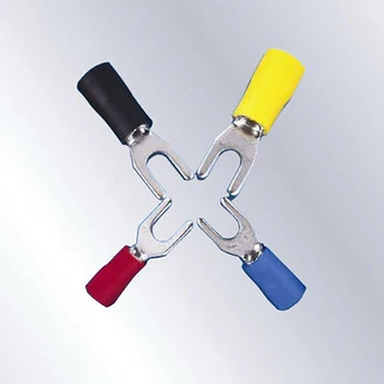 Соединитель клемм изолированной проводки Обжимная клемма для электропроводки Y-образный 4-х цветный соединитель проводов с лопатой-вилкой