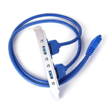 Удлинитель кронштейна материнской платы USB 3.0 20 Pin к двум адаптерам с перегородкой USB3.0 для ПК