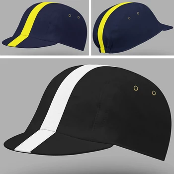 Хлопчатобумажные велосипедные кепки в темно-синюю желтую полоску и белую полоску, Велосипедная шляпа, головной убор, один размер подходит большинству
