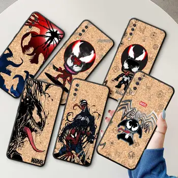 Чехол для телефона Venom Red Spider для Samsung A52 A72 A53 A73 A51 A71 A13 A12 A21s A41 A32 с Японским рисунком под Дерево