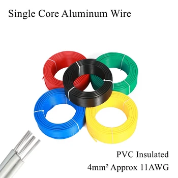 Электрический провод с одножильным алюминиевым сердечником BLV 11AWG 4 мм Сплошной кабель с изоляцией из ПВХ с покрытием Hard Line Power Чистый антипирен