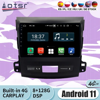 2 Din стерео Android 11 для Mitsubishi Outlander 2007 2008 2009 2010 2011 2012 2013 GPS аудио радиоприемник Рекордер головное устройство