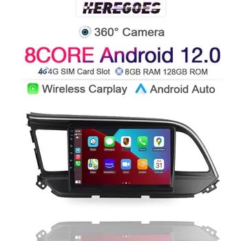 360 камера Android 12,0 Автомобильный радио мультимедийный плеер для Hyundai Elantra 6 2015 2016 2017 2018 Навигация GPS 4G + Wifi 2 din аудио