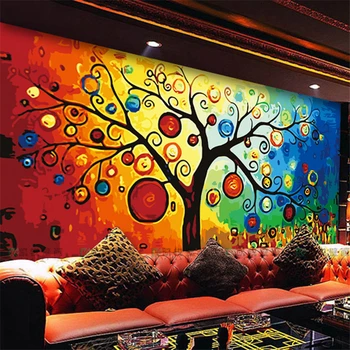 beibehang Европа абстрактное дерево фреска обои папье-маше рулон фрески спальня гостиная диван 3d фотообои для стен 3d
