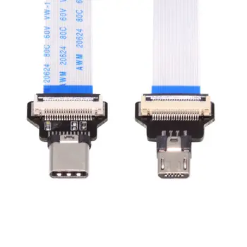 Chenyang USB C Host to USB 2.0 Target Data Плоский тонкий кабель FPC OTG 13 см для телефона с FPV-системой и ноутбука