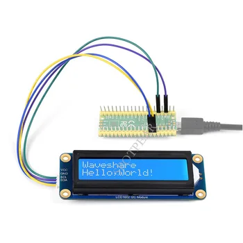 LCD1602 дисплейный модуль I2C порт ЖК-экран 6x2 символов 3,3 В/5 В для Arduino/Jetson Nano/Raspberry Pi Pico/ESP32 Плата