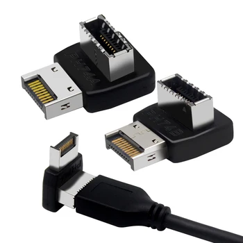 USB 3.1 Type E с 90-градусным преобразователем Вертикальный адаптер USB Type E с разъемом 90 градусов USB Type E адаптер для материнской платы ПК Внутренний C