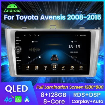 Автомагнитола Android Мультимедиа Видео Навигация для Toyota Avensis 3 2008 2009 2010 2011 2012 2013 2014 2015 Без DVD WIFI USB 2 Din