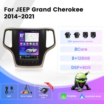 Автомобильный радиоприемник в стиле Tesla для JEEP Grand Cherokee 2014-2021 Android 