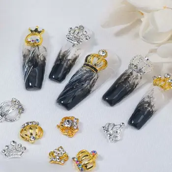 Брелоки для ногтей Queen Корона Аксессуары для маникюра Корона Украшения для ногтей Стразы для ногтей Украшения для ногтей 3D Дрели для дизайна ногтей