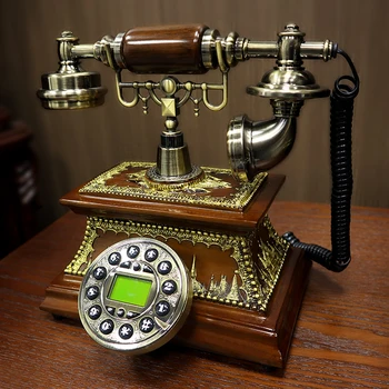 Винтажный стационарный телефон, креативный домашний антикварный телефон, старомодный телефон-проигрыватель, вставка беспроводной карты