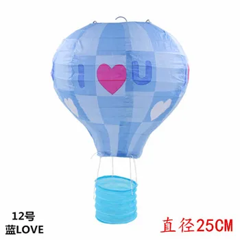 Горячая распродажа Blue love paper lanter 25-30 см, украшение свадьбы воздушным шаром, детская спальня, подвесные украшения для вечеринки по случаю дня рождения