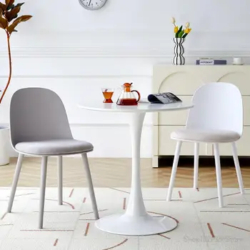 Дизайнерские Белые обеденные стулья, Пластиковые Банкетные стулья для взрослых, Обеденные стулья для гостиной, Недорогие модные украшения для интерьера