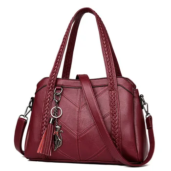 Женская сумка, кожаные сумки-тоут, роскошные женские сумки через плечо с кисточками, Женские кожаные сумки, женские модные сумки sac a main femme
