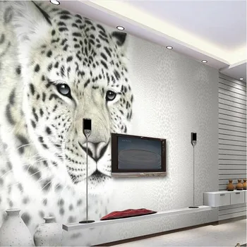 изготовленная на заказ большая фреска wellyu современная мода леопардовый леопардовый фон для телевизора в гостиной, декоративная роспись, флизелиновые обои