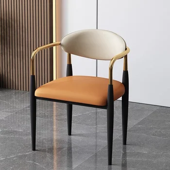 Красивые обеденные стулья, современные роскошные дизайнерские кожаные обеденные стулья, мебель для дома Nordic Italiano Sillas Para Sala De Estar