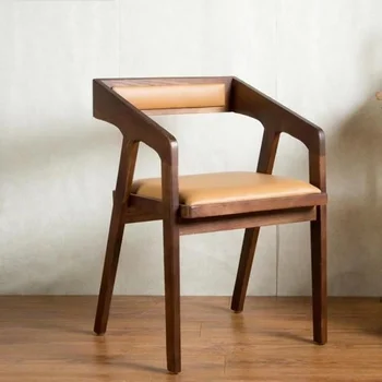 Минималистичный Деревянный стул для кухни Макияж Скандинавский Офисный дизайн Стулья для столовой Современная мебель для гостиной Шезлонг Стулья для гостиной