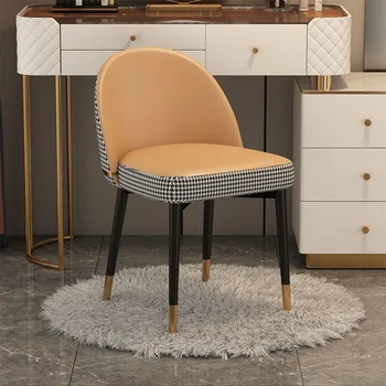 Минималистичный скандинавский стул, Металлический Кожаный Обеденный стул, эргономичный дизайн, Компьютерные кресла для отдыха, мебель для гостиной