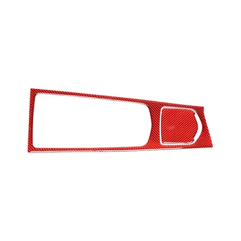 Наклейка с отделкой центральной мультимедийной панели салона из углеродного волокна красного цвета для Porsche Panamera 2010-2016 LHD