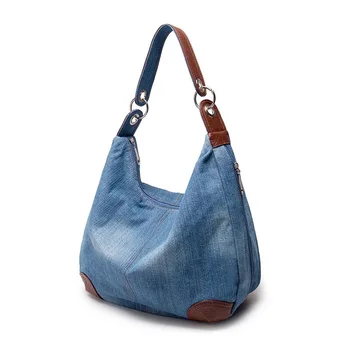 Новые модные большие роскошные сумки, женская сумка, дизайнерские женские сумки для рук, большие кошельки, Джинсовая сумка, сумка через плечо из денима.