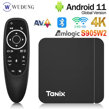 Новый Tanix W2 Android 11 Smart TV box Amlogic S905W2 2 ГБ 16 ГБ 2,4 Г/5 Г Двойной Wifi AV1 BT телеприставка медиаплеер PK Tanix TX3