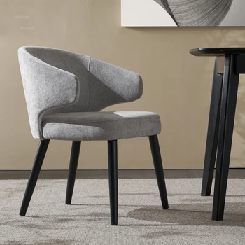 Обеденные стулья из массива дерева в скандинавском стиле, Кухонная мебель, простое современное кресло для отдыха, Легкий обеденный стул со спинкой для ресторана класса люкс в отеле