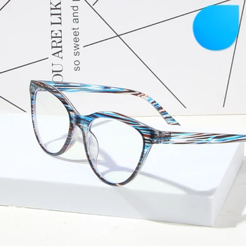 Очки, блокирующие синий свет, Кошачий глаз, Женские, мужские Модные Полосатые очки, Компьютерные Оптические очки с защитой от синего цвета, Защитные очки