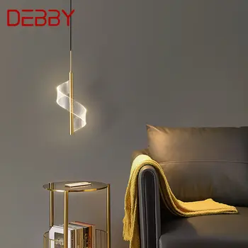 Подвесная люстра DEBBY Brass LED 3 цвета, золотые Медные подвесные светильники для современного дома, гостиной, спальни