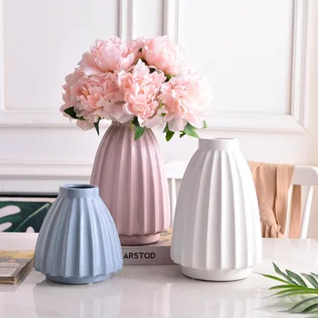 Простые современные керамические вазы-оригами Macron и цветы для украшения дома в скандинавском стиле