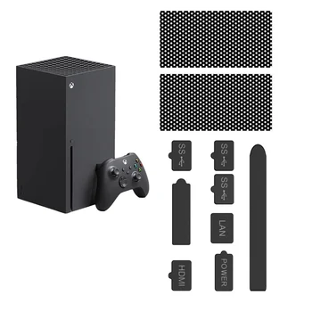 Пылезащитный комплект 2022 для игровой консоли Xbox Series X Сетчатая пробка Силиконовый чехол-заглушка Пылевой фильтр Пакеты с сеткой Игровые аксессуары